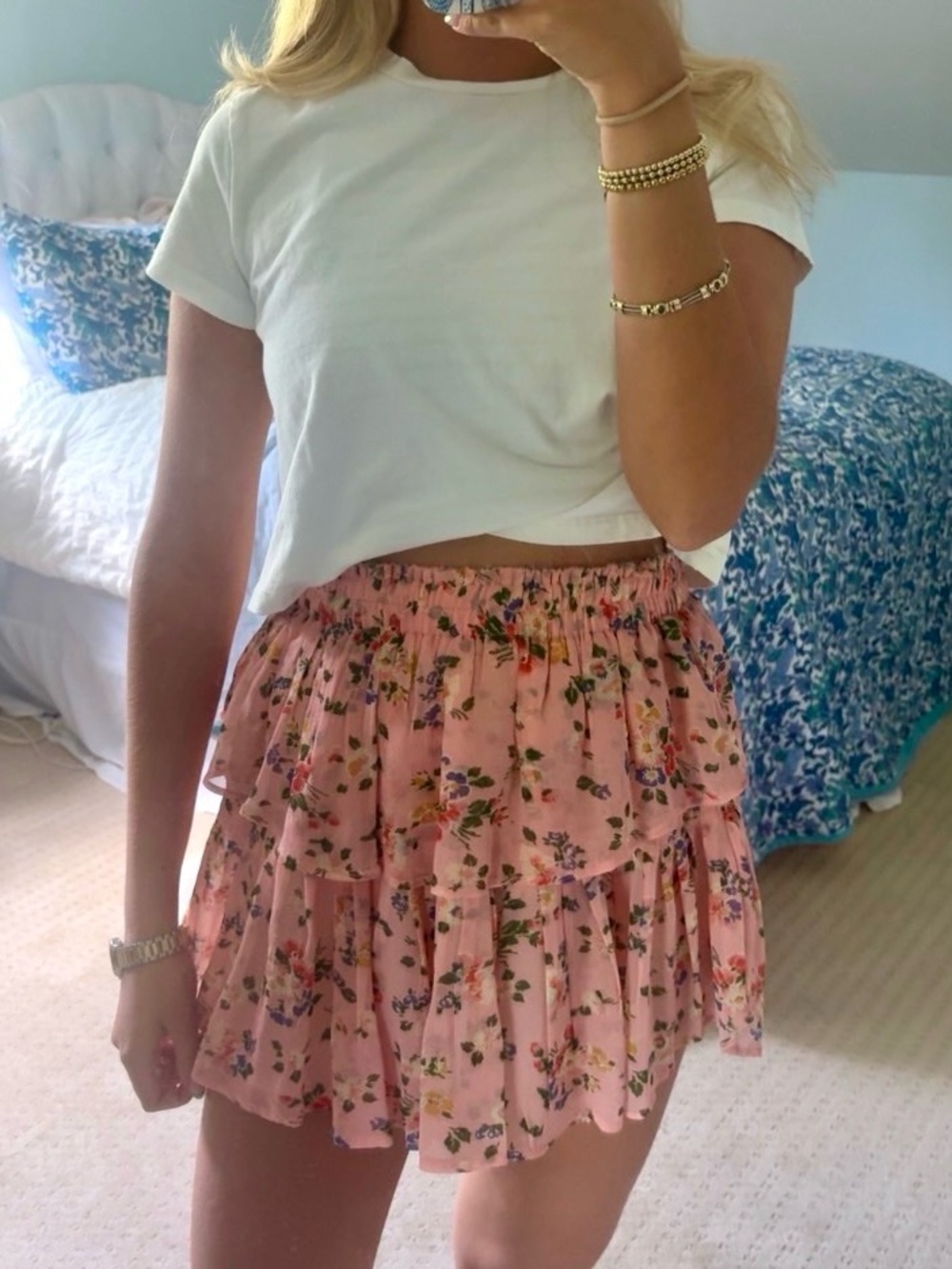 Loveshackfancy mini skirt